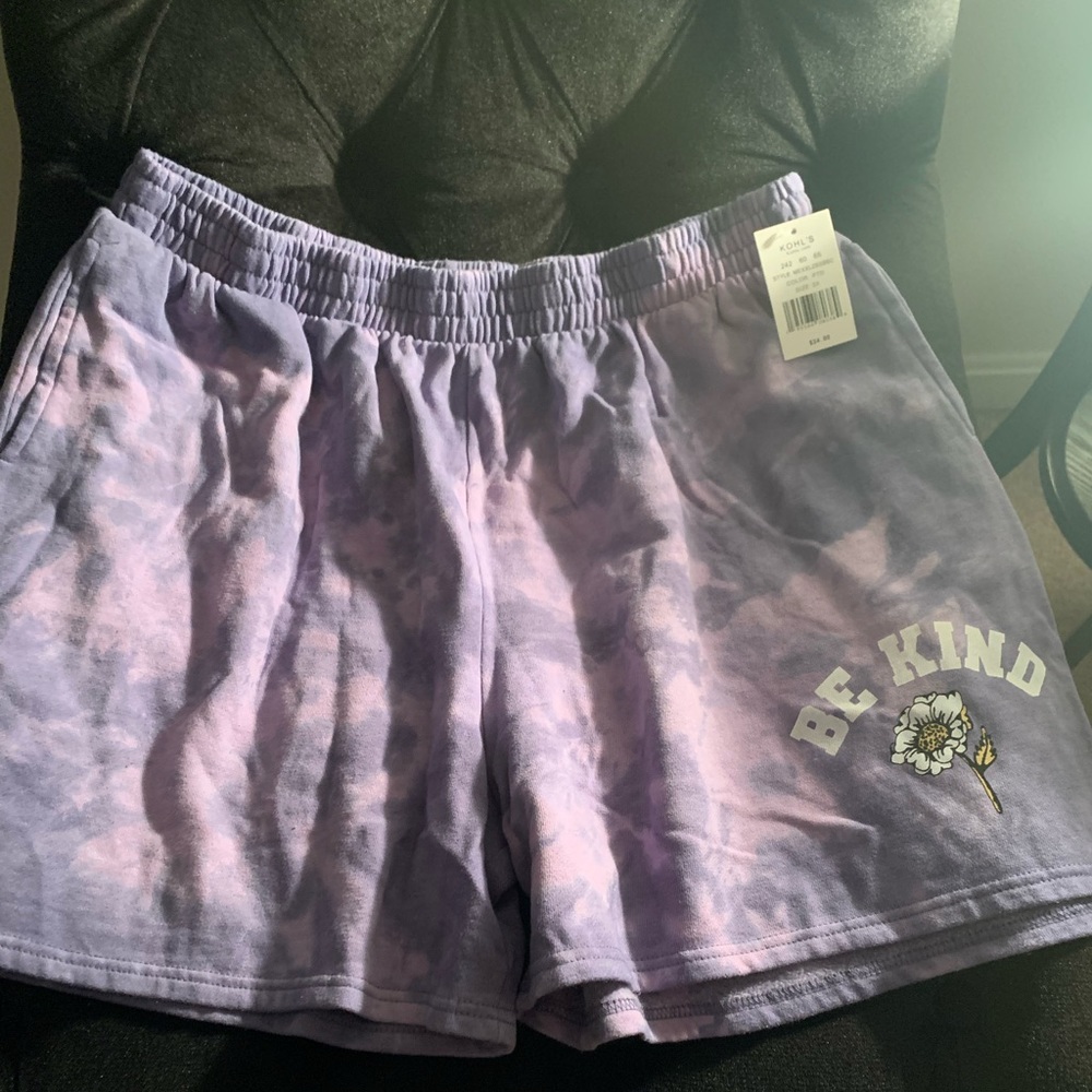 Purple shorts “Be Kind”